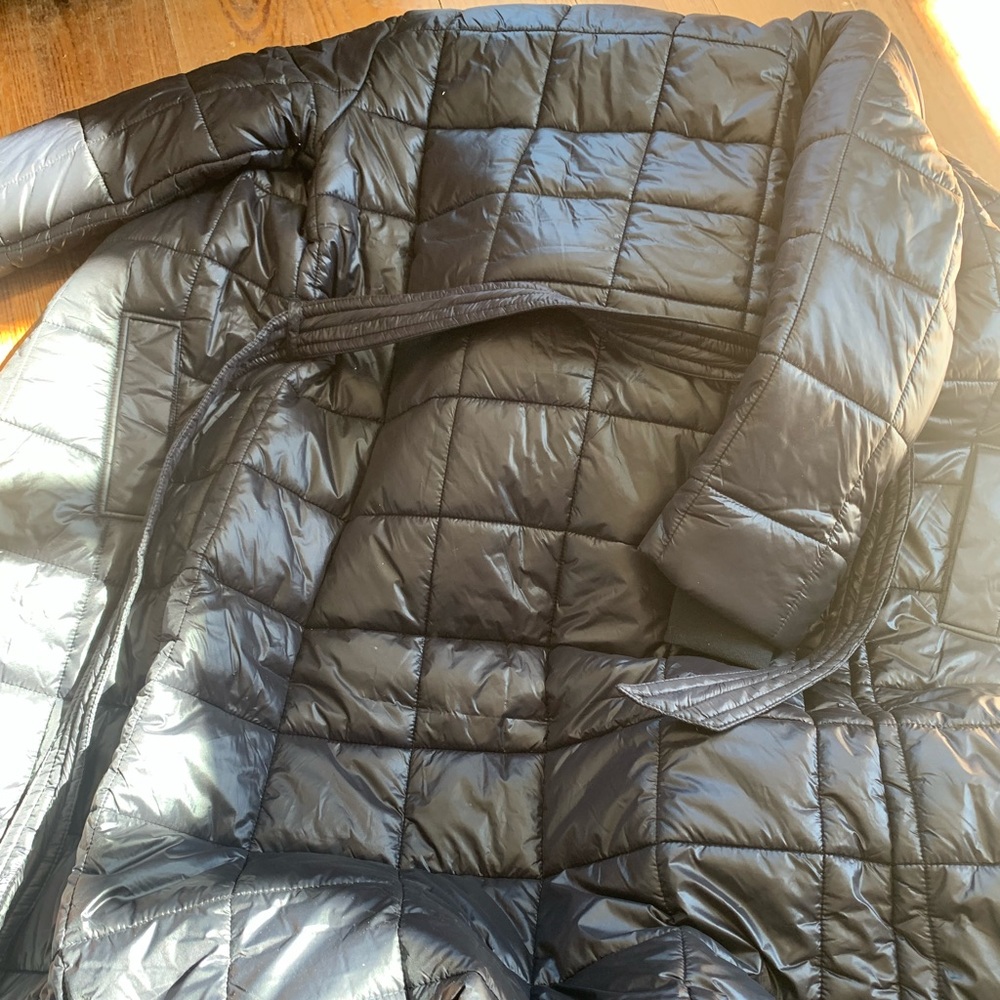 River Island Nylon Wrap Coat with Belt and Snaps